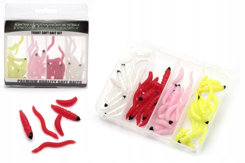 Ron Thompson Umelé Červy Soft Trout Kit 60 ks