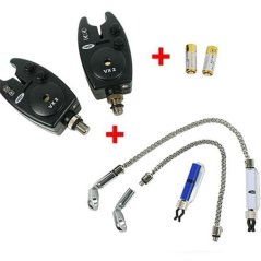 NGT 2x Hlásič Bite Alarm VX2 + 2x Řetízkový Swinger + 2x baterky ZDARMA!!!