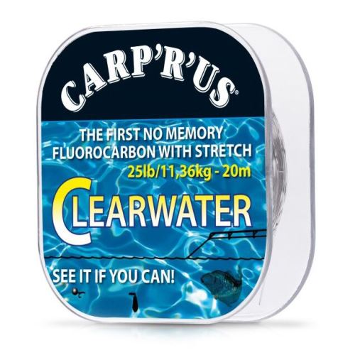 Carp´R´Us Clearwater - návazcový fluorocarbon 20m crystal - Priemer: 25 lb