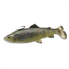 Savage Gear Gumová Nástraha Pstruh 4D Line Thru Pulsetail Trout SS Brown Trout - 16cm 51g