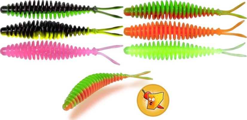 Quantum Magic Trout T-Worm V-Tail 1,5g 6,5cm 6ks Chili/Cheese
