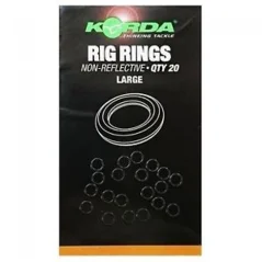KORDA - Ocelové kroužky rig ring large 20 ks